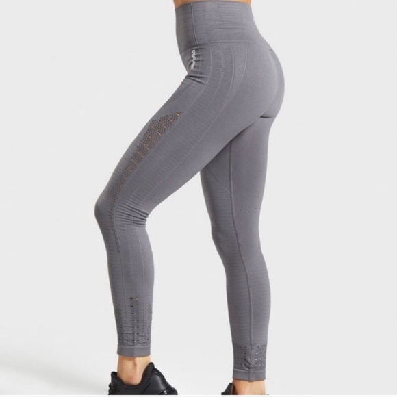 Purple Gymshark leggings fitted sheer see through seamless small xs - Picture 6 of 7